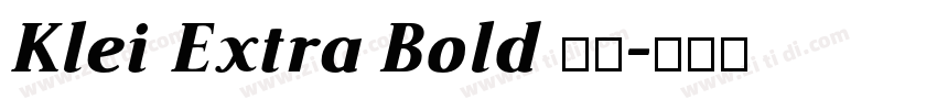 Klei Extra Bold 字体字体转换
